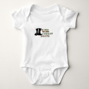 Body Para Bebê Meu herói veste botas de combate