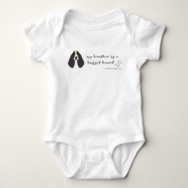 Body Para Bebê Meu irmão é um Basset Hound