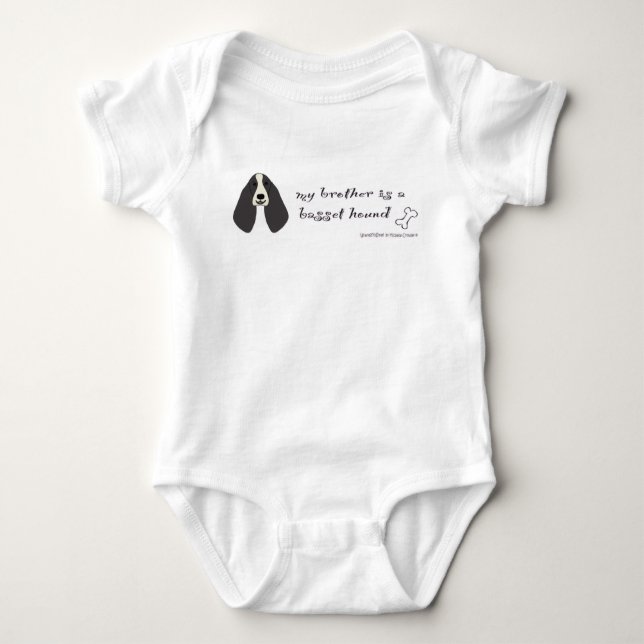 Body Para Bebê Meu irmão é um Basset Hound (Frente)
