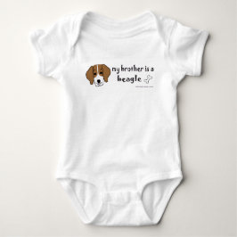 Body Para Bebê Meu irmão é um Beagle