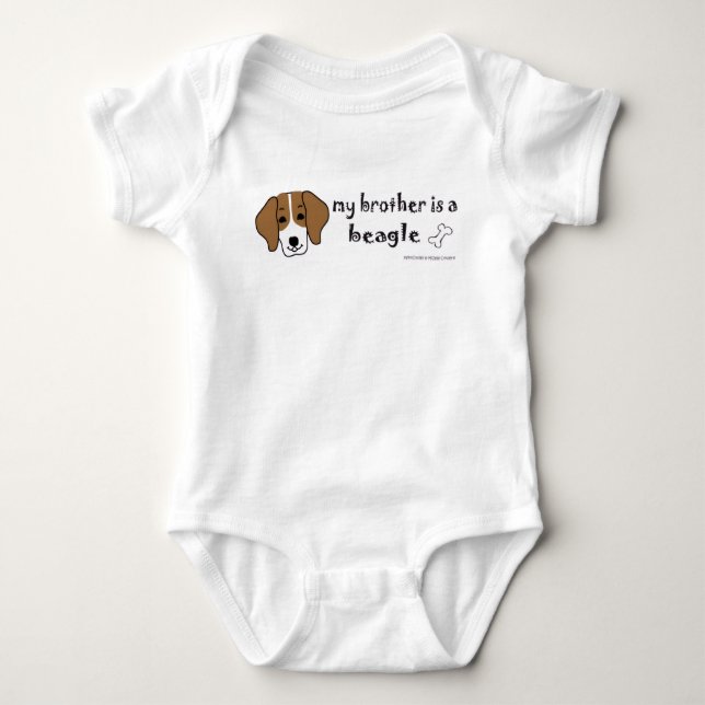 Body Para Bebê Meu irmão é um Beagle (Frente)