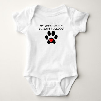 Body Para Bebê Meu Irmão É Um Buldogue Francês