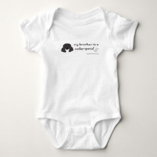 Body Para Bebê Meu irmão é um Cocker Spaniel