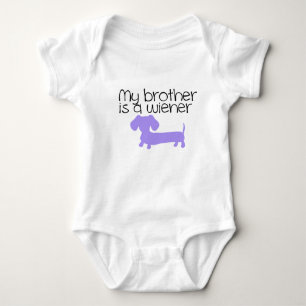Body Para Bebê Meu Irmão é um Conjunto de Roupa de Bebê Dachshund