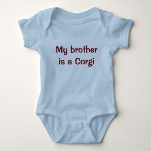 Body Para Bebê Meu irmão é um Corgi
