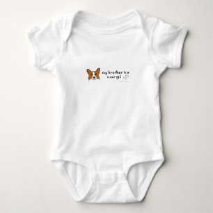 Body Para Bebê meu irmão é um corgi mais reprodutor