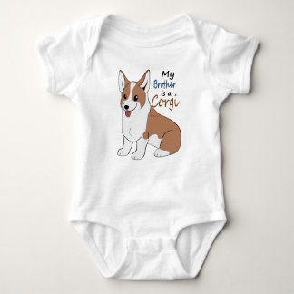 Body Para Bebê Meu irmão é um Corgi vermelho