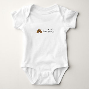 Body Para Bebê meu irmão é um spaniel de galinha