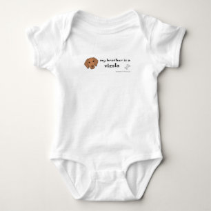 Body Para Bebê Meu irmão é um vizsla
