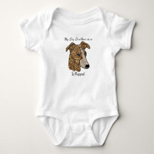 Body Para Bebê Meu irmão mais velho é um macacão-branco