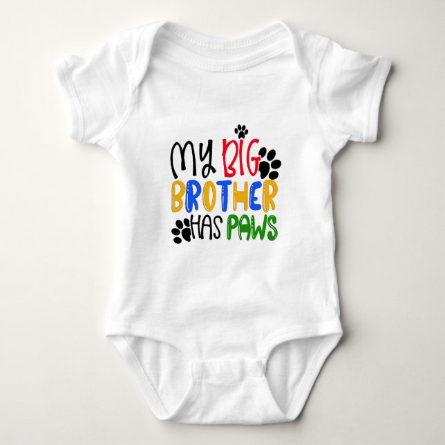Body Para Bebê Meu Irmão Mais Velho Tem Patas Baby Bodysuit (Frente)
