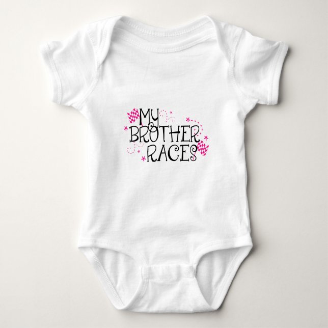 Body Para Bebê Meu Irmão Races (Frente)