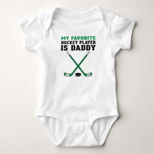 Body Para Bebê Meu Jogador de Hóquei Favorito é Pai de palitos