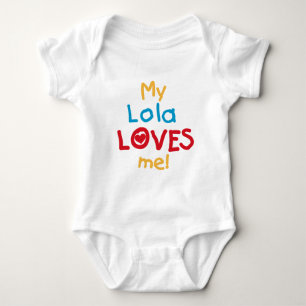 Body Para Bebê Meu Lola ama-me t-shirt e presentes
