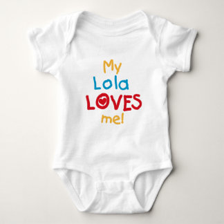 Body Para Bebê Meu Lola ama-me t-shirt e presentes