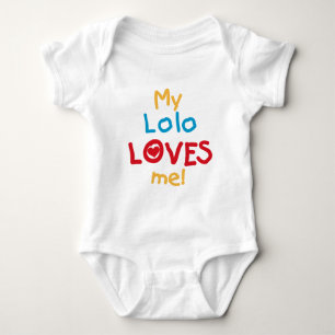 Body Para Bebê Meu Lolo ama-me t-shirt e presentes