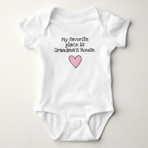 Body Para Bebê meu lugar favorito é a casa da avó