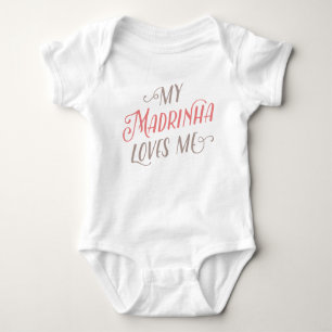 Body Para Bebê Meu Madrinha ama-me Bodysuit do bebê de  