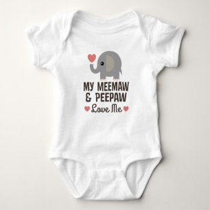Body Para Bebê Meu Meemaw e Peepaw me amam