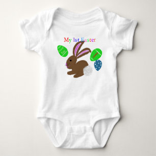 Body Para Bebê Meu nome de coelho da Páscoa