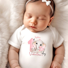 Body Para Bebê Meu nome personalizado de 1rua rosa