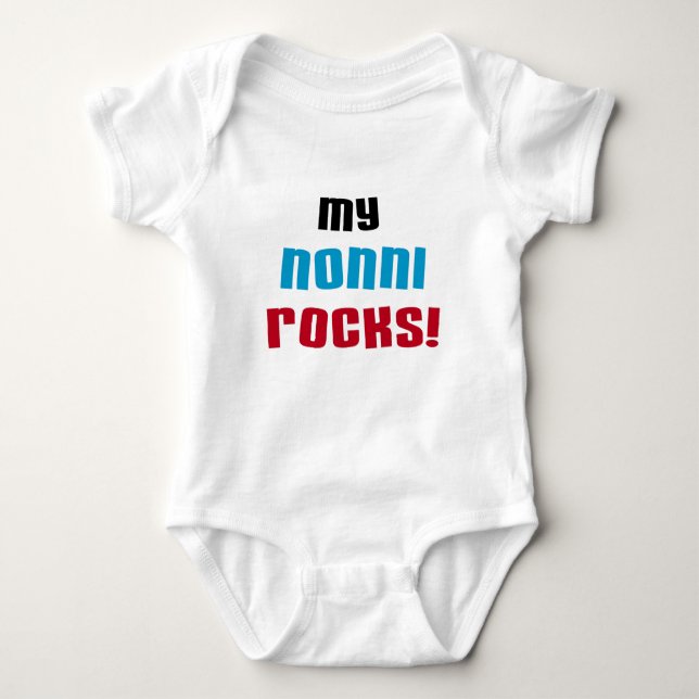 Body Para Bebê Meu Nonni balança o Bodysuit infantil (Frente)