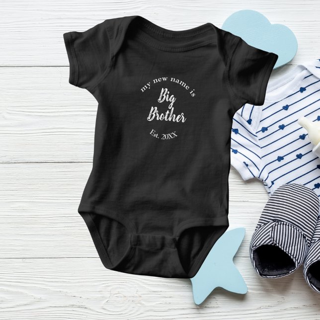 Body Para Bebê Meu novo nome é Big Brother New Big Brother Est (Criador carregado)