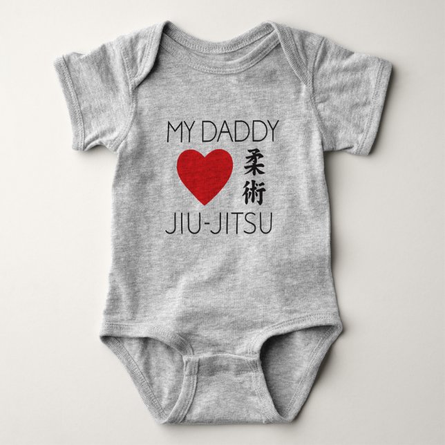 Body Para Bebê Meu PAI adora CRIANÇA JIU-JITSU ONSIE (Frente)