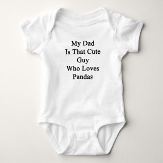 Body Para Bebê Meu pai é essa cara bonito que ama pandas