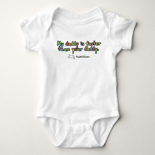 Body Para Bebê Meu pai é mais rápido do que seu Creeper do beb