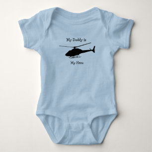 Body Para Bebê Meu pai é meu helicóptero do médico do herói