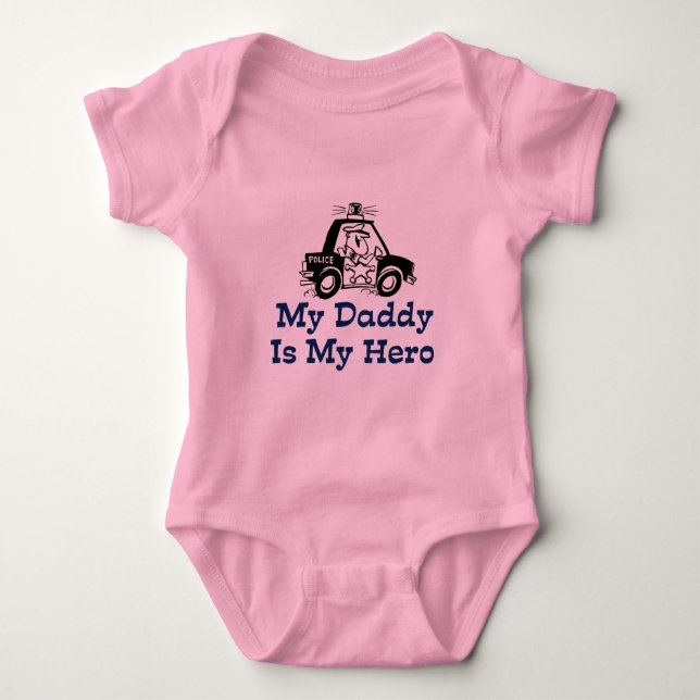 Body Para Bebê Meu Pai É Meu Herói (Frente)
