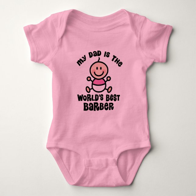 Body Para Bebê Meu pai é o melhor barbeiro dos mundos (Frente)