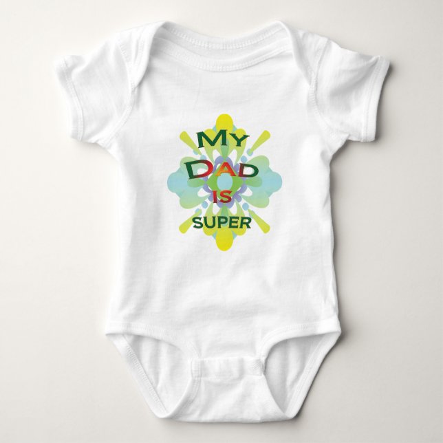 Body Para Bebê Meu pai é super (Frente)
