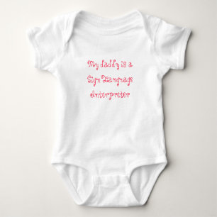 Body Para Bebê Meu pai é um intérprete do linguagem gestual