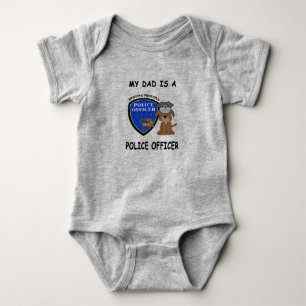 Body Para Bebê Meu Pai É Um Policial, Bebê De Roupa