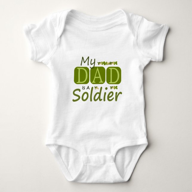 Body Para Bebê Meu Pai É Um Soldado (Frente)