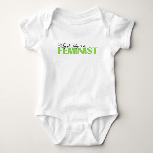 Body Para Bebê Meu pai é uma feminista (Frente)
