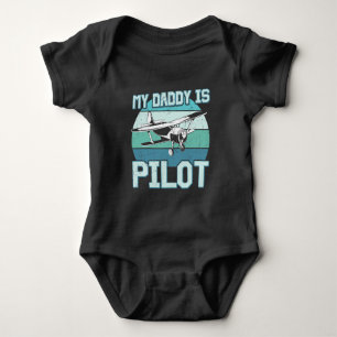 Body Para Bebê Meu Pai/Piloto T-Shirt