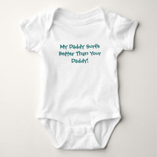Body Para Bebê Meu pai surfa melhor do que seu pai!