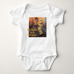 Body Para Bebê Meu Papai É Um Bombeiro Orgânico Bebê Macacão Pres