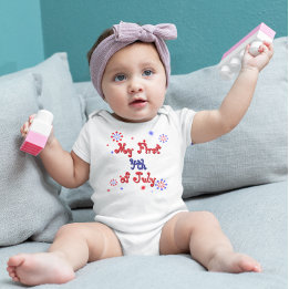 Body Para Bebê Meu primeiro 4 de julho, Bebê Bodyfato