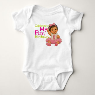 Body Para Bebê Meu Primeiro Aniversário Bodysuit Bebê Menina – Ro