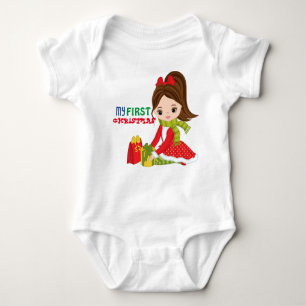Body Para Bebê Meu primeiro biquinho de Natal