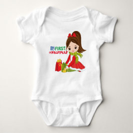 Body Para Bebê Meu primeiro Bodysuit de Natal para Bebê 