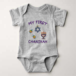 Body Para Bebê Meu Primeiro Chanukah