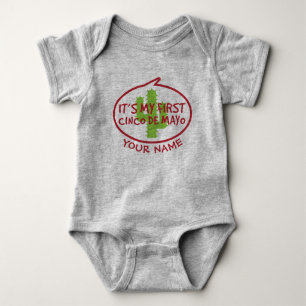 Body Para Bebê Meu primeiro Cinco de Mayo