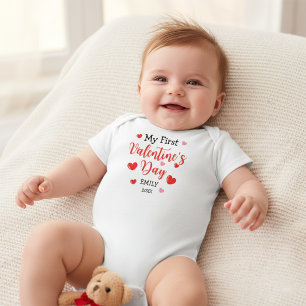 Body Para Bebê Meu Primeiro Conjunto de Bebê do Dia dos Namorados