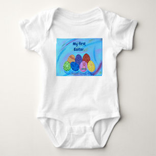 Body Para Bebê Meu primeiro corpo de ovos decorativos de Páscoa c