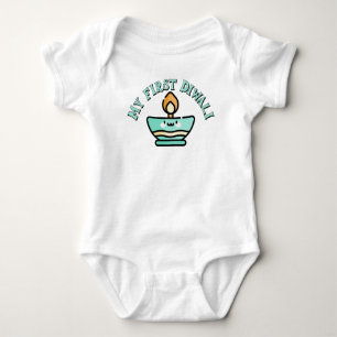 Body Para Bebê Meu Primeiro Diwali Diya